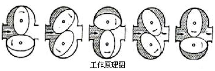 橢圓齒輪流量計工作原理圖