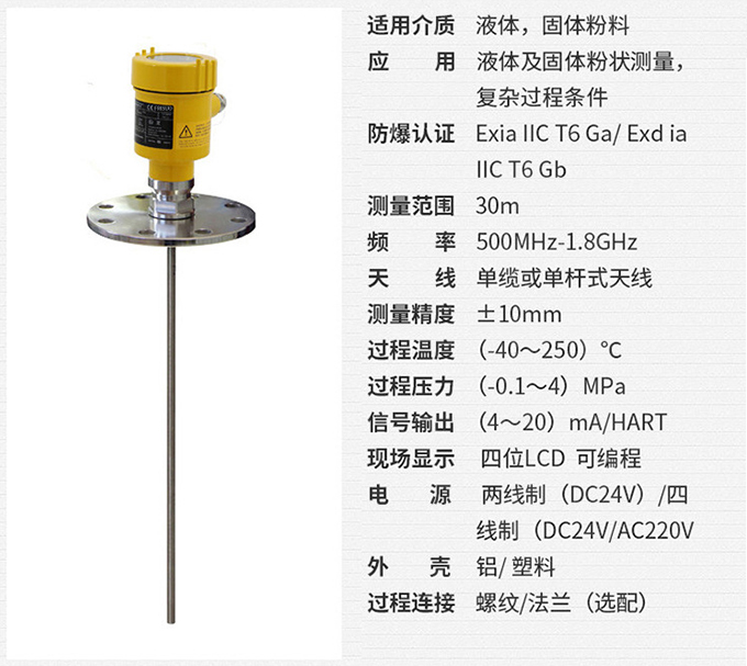 衛(wèi)生型雷達液位計RD710技術(shù)參數(shù)表圖