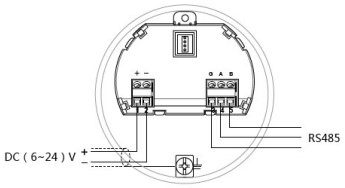 衛(wèi)生型雷達液位計24V RS485/Modbus接線圖